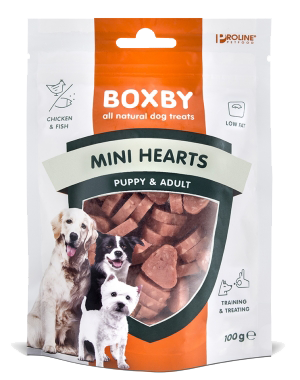 Proline boxby puppy mini hearts 100gr.