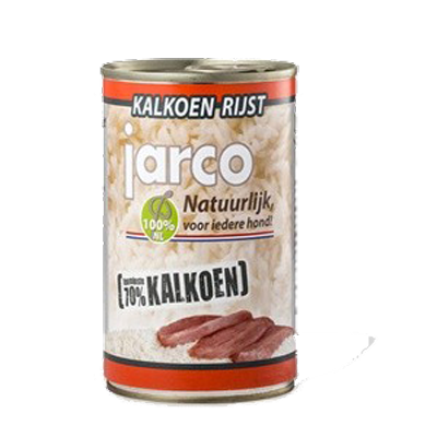Jarco blikvoeding kalkoen/rijst 400 gr