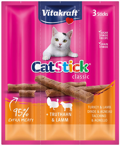 Vitakraft cat-sticks mini kalkoen/lam