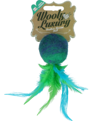 Wooly luxury feather dream ball green