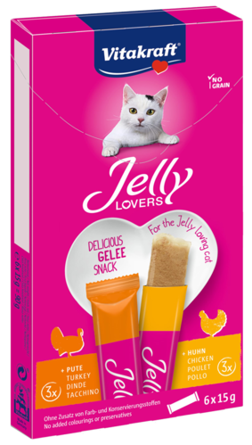 Vitakraft jelly lovers mp kip/kalk 6x15g