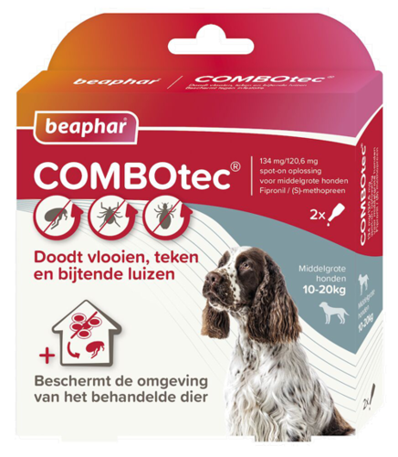 Beaphar combotec hond 10-20kg 2pip